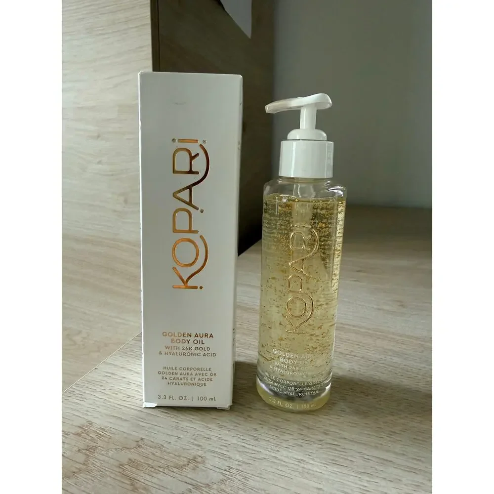 $42 Kopari Golden Aura Body Oil 24K Gold Hyaluronic Acid 3.3 oz